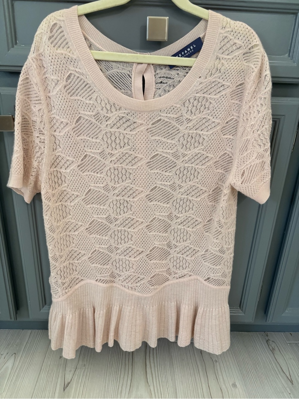 Cashmere Top by Stefanel LightBlush Short-Sleeve